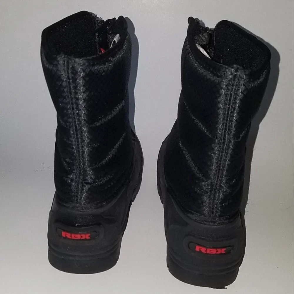 RBX Black Red Snow Boots Winter Rain Child Youth 3M NO LINERS AS IS
